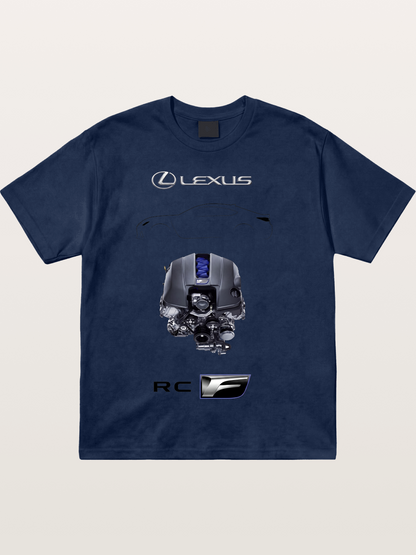 RC F Engine Outline Poster Cotton T-shirt