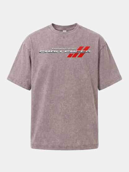 Metallic Challenger Strip Logo Washed T-shirt