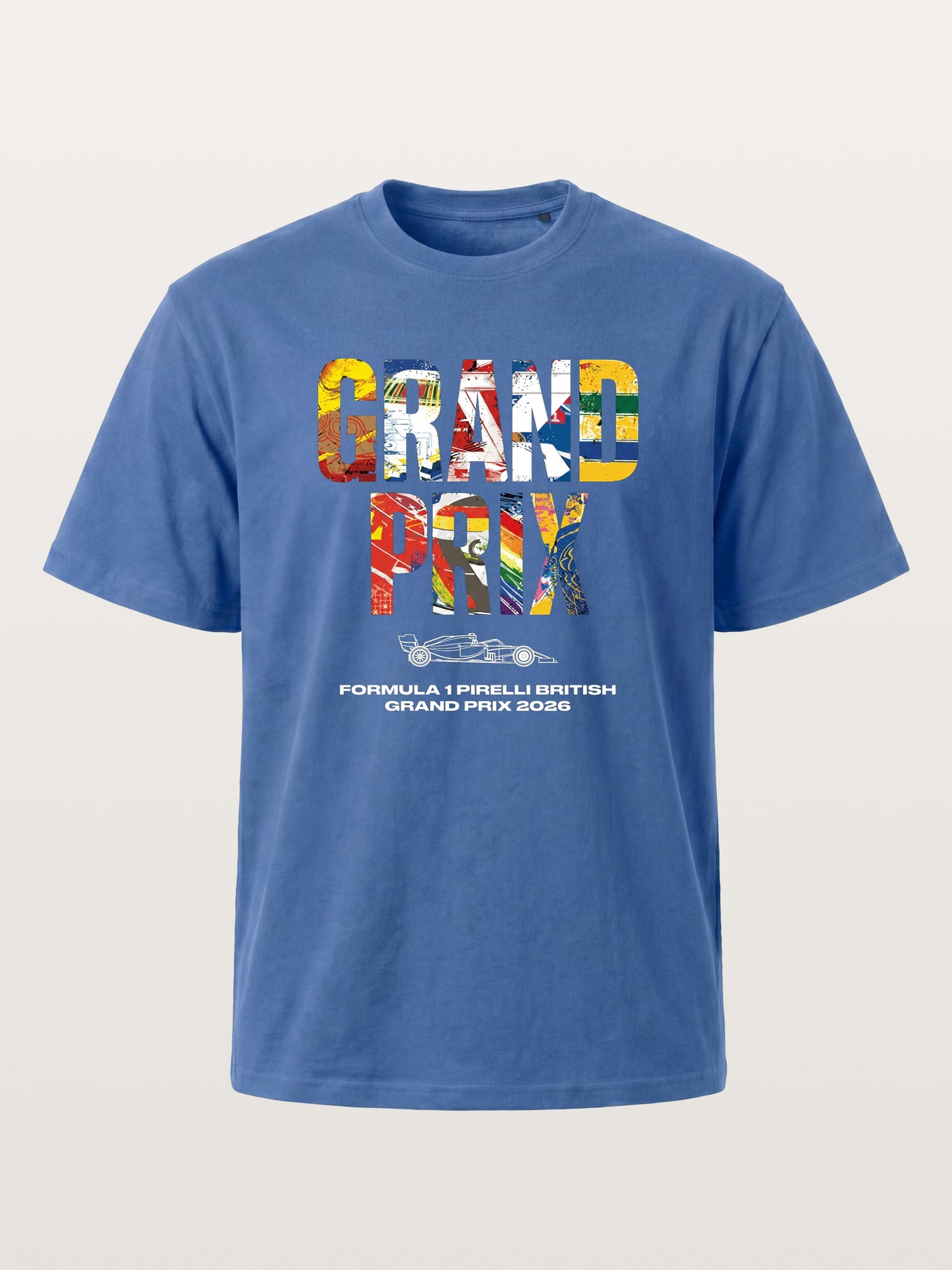 2026 British Grand Prix Multi-Flag Typography Gildan T-shirt