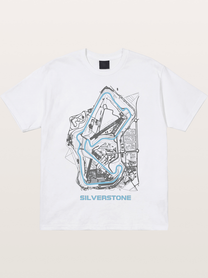 Silverstone F1 Circuit Map Cotton T-shirt