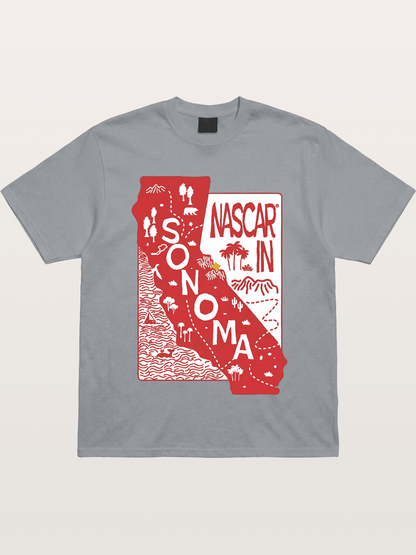 Sonoma Raceway California Outline Gildan T-shirt