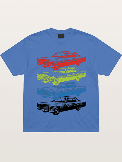 Classic Car Evolution Print Gildan T-shirt