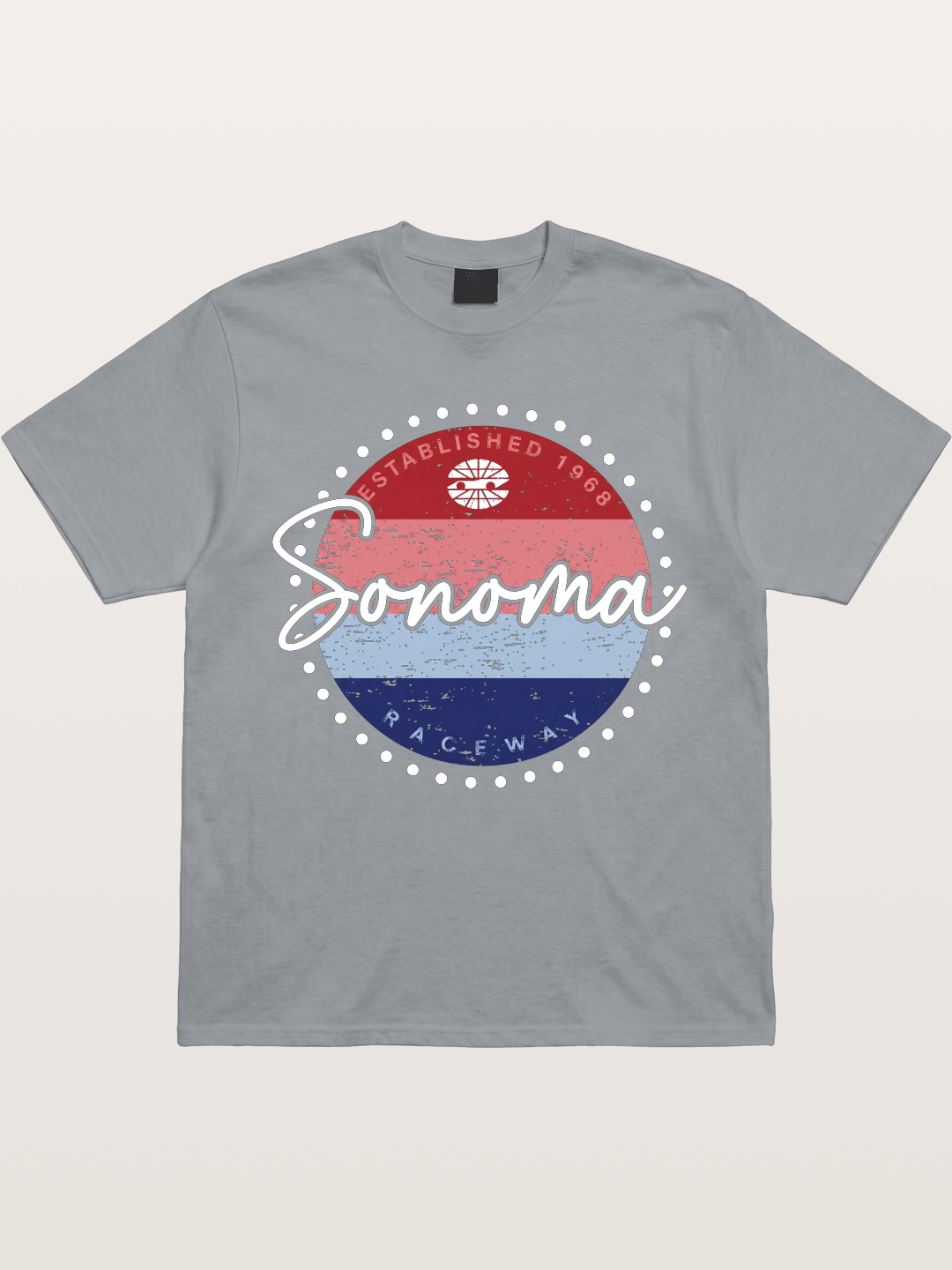 Sonoma Raceway Retro Circular Logo Gildan T-shirt