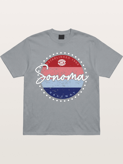 Sonoma Raceway Retro Circular Logo Gildan T-shirt