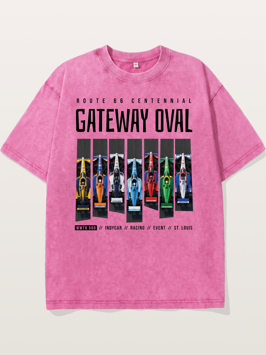 Vertical Grid Gateway Oval Art Washed T-shirt