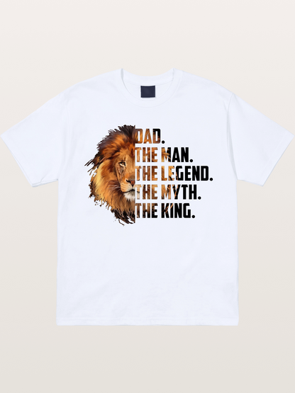 Dad The King Lion Design Gildan T-shirt