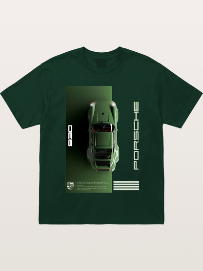 930 Porsche Green Top View Gildan T-shirt