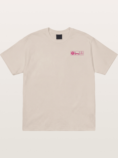 Eat Sleep Mercedes Pink Print Cotton T-shirt