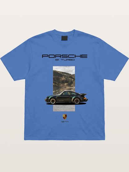 Vintage 911 Turbo Mountain Print Gildan T-shirt