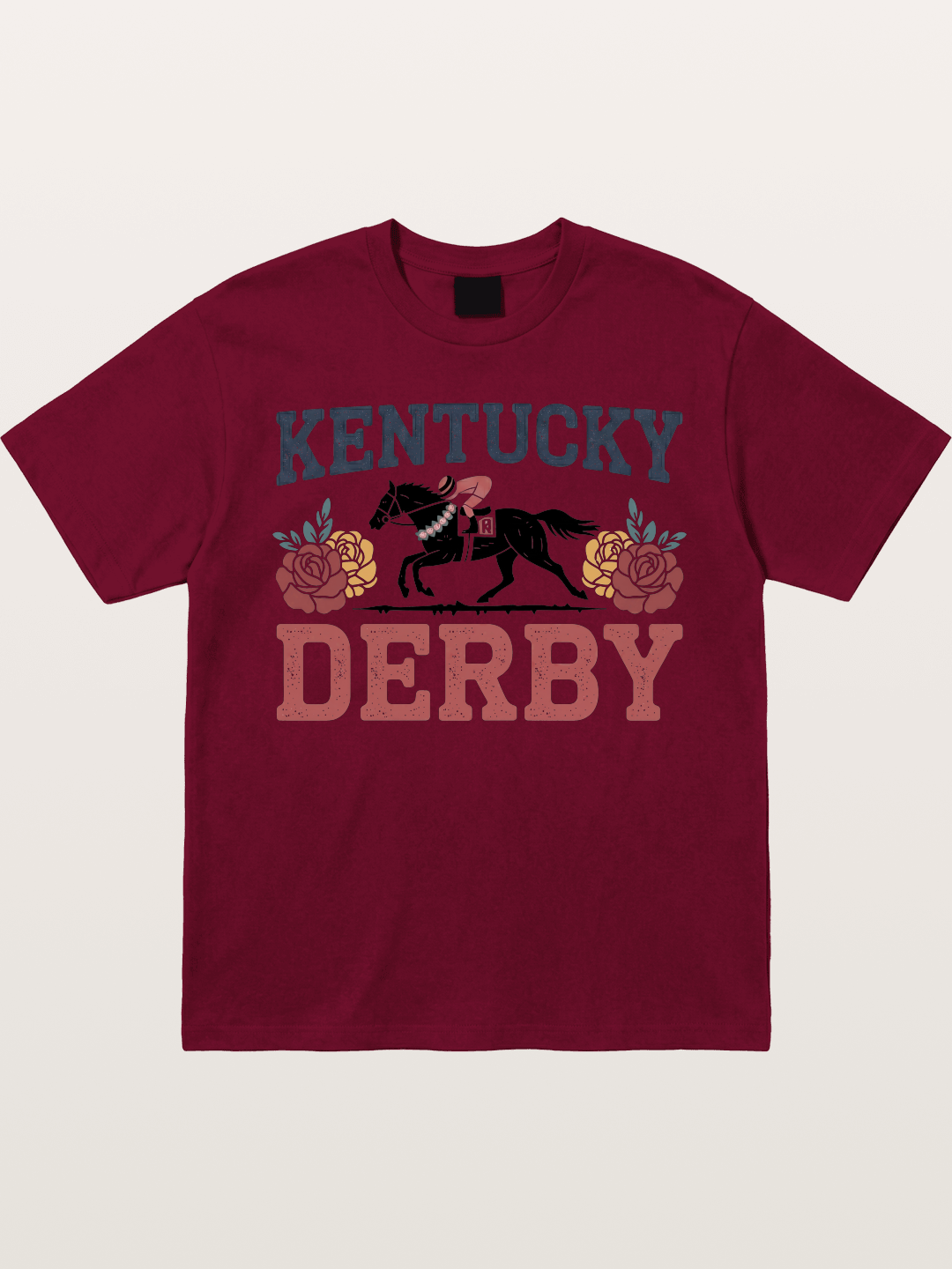 Kentucky Derby Rose Horse Poster Gildan T-shirt
