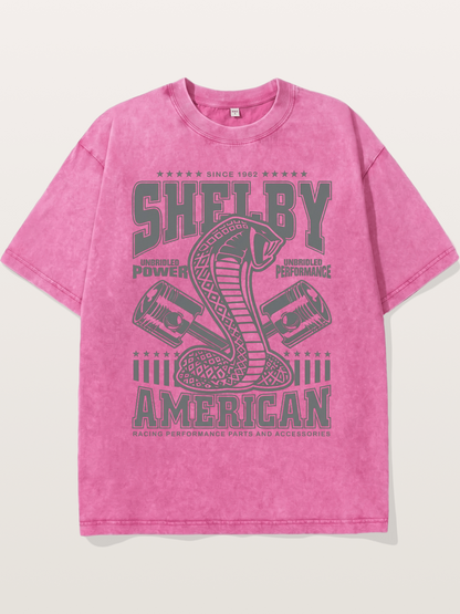 Shelby American Cobra Print Washed T-shirt