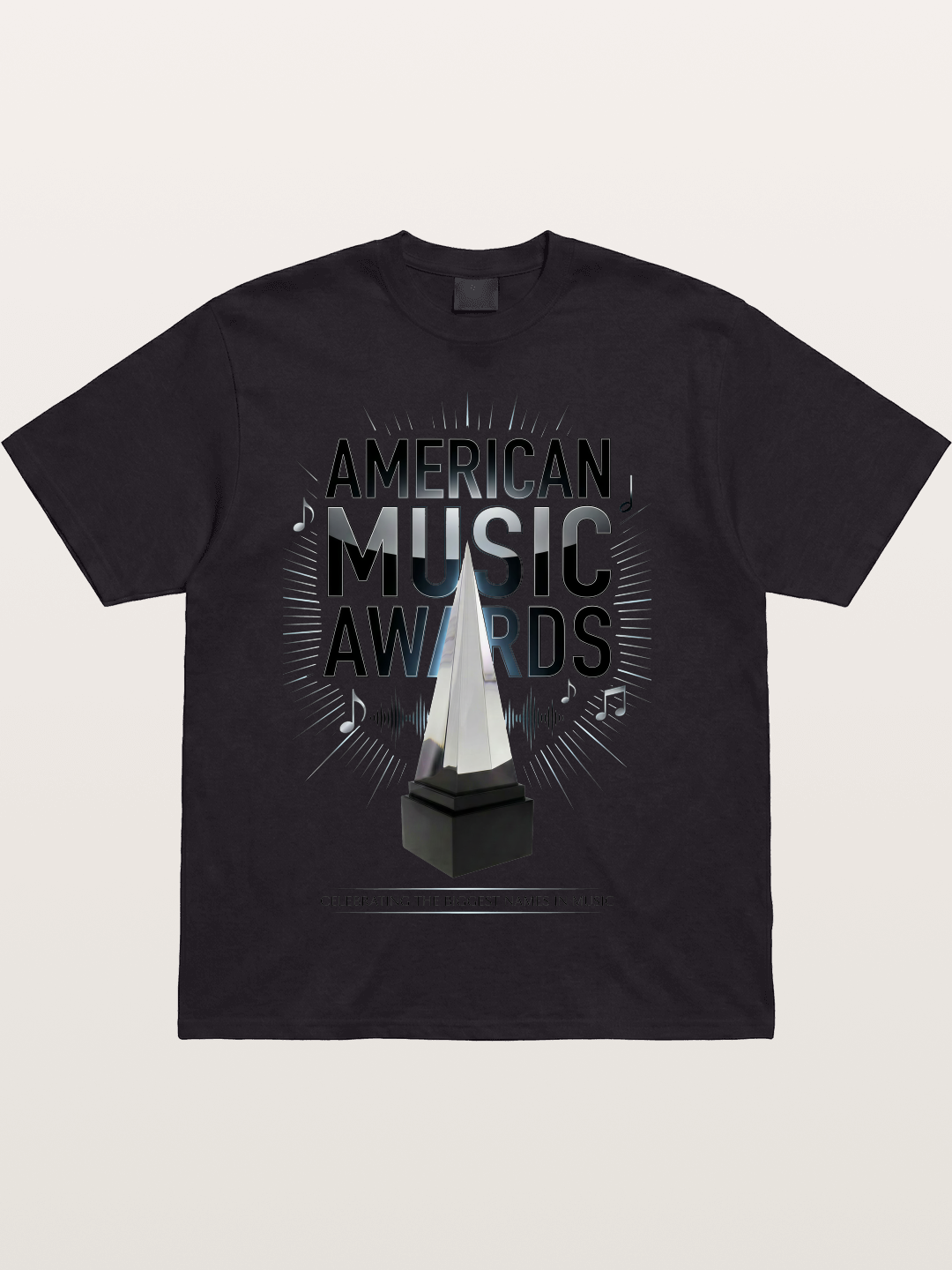 AMA Trophy Music Note Graphic Cotton T-shirt