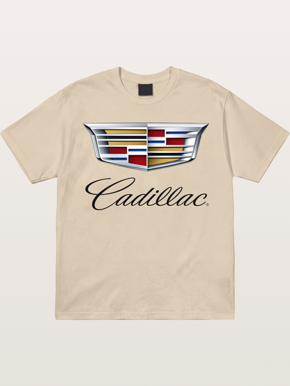 Cadillac Emblem Script Print Gildan T-shirt