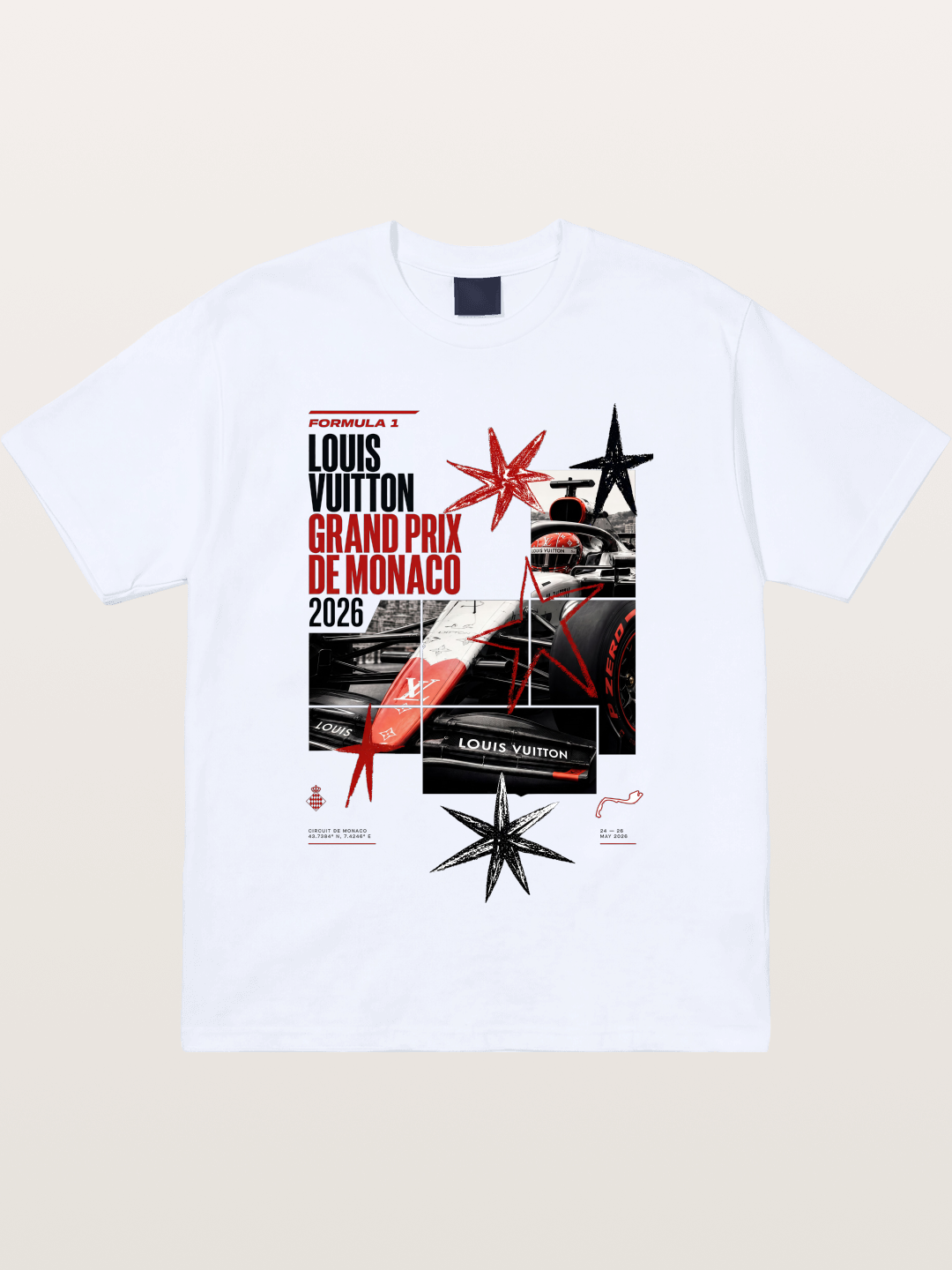 LV Monaco F1 Collage Art Gildan T-shirt