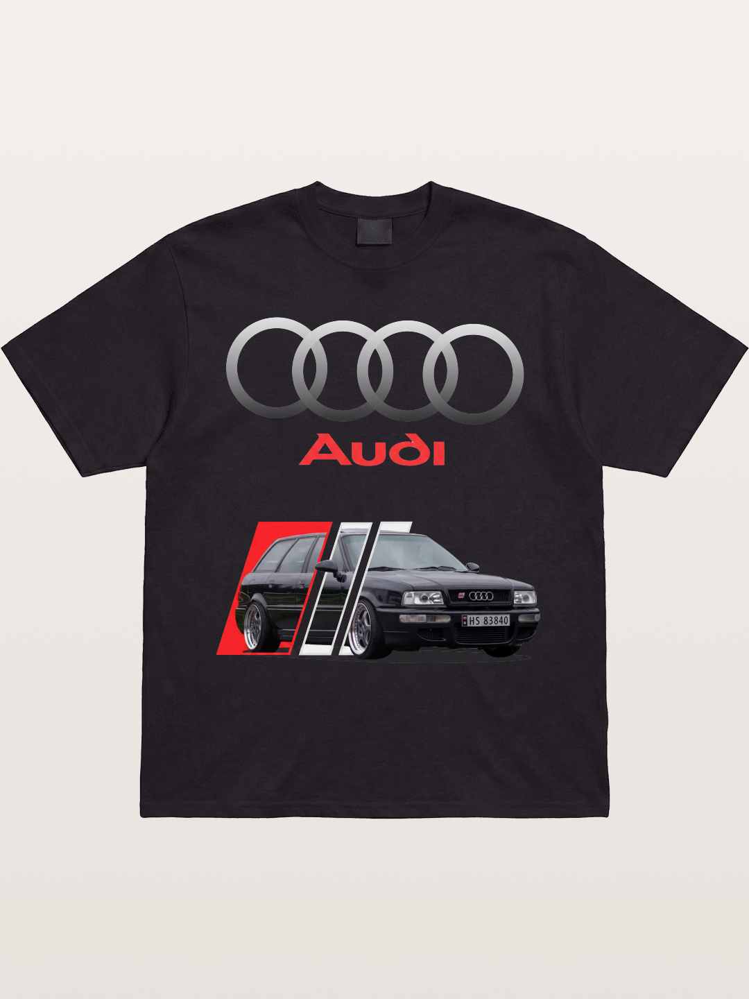 Audi Retro Car Split Design Gildan T-shirt