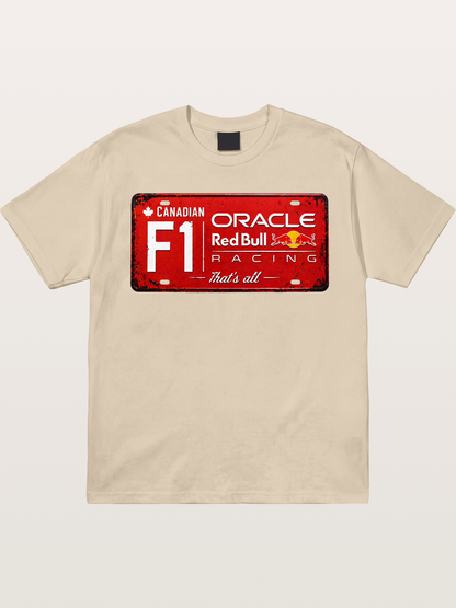 Red Bull F1 Vintage License Plate Gildan T-shirt