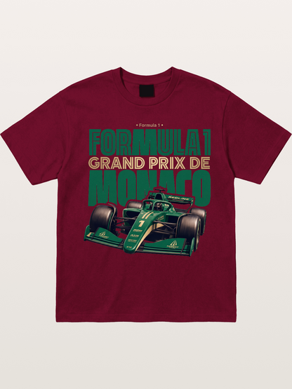 Green Monaco F1 Race Print Gildan T-shirt