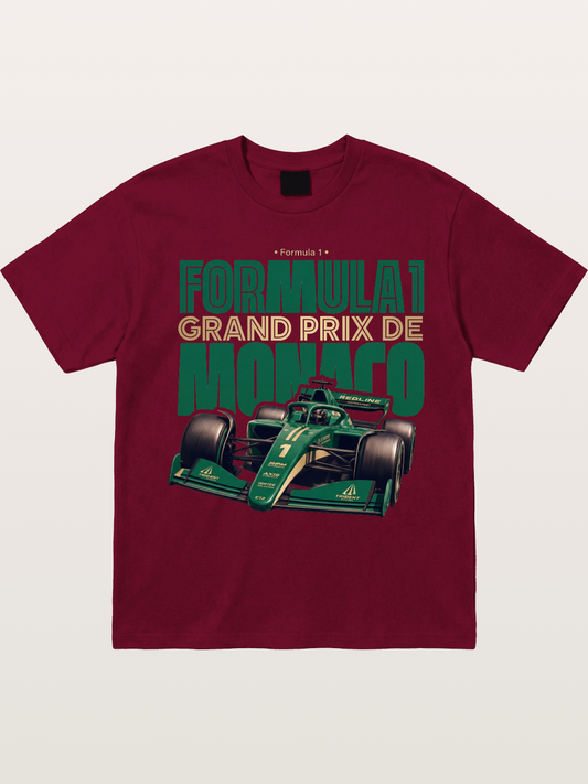 Green Monaco F1 Race Print Gildan T-shirt