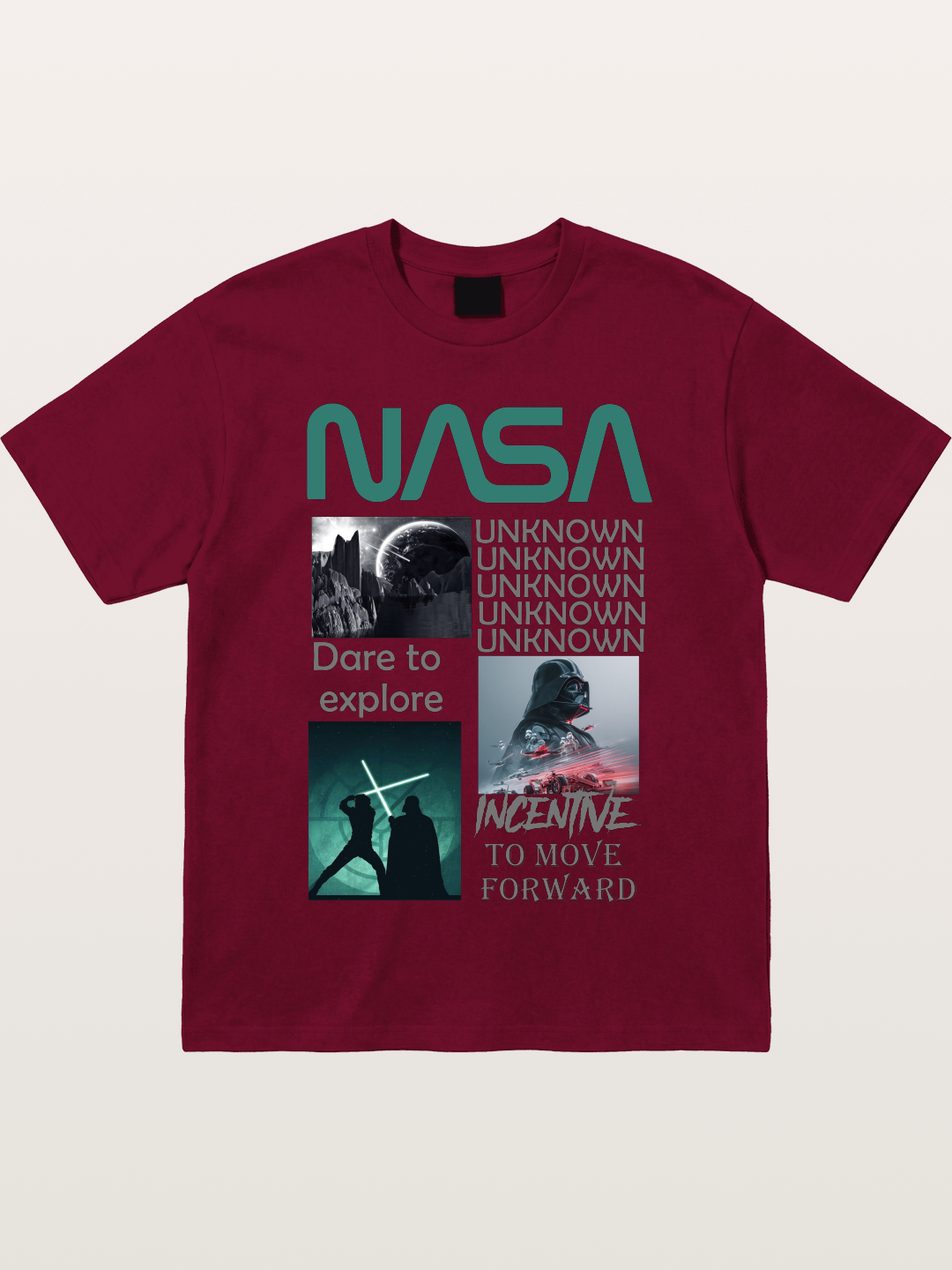 Space Sci-Fi NASA Star Wars Collage Gildan T-shirt