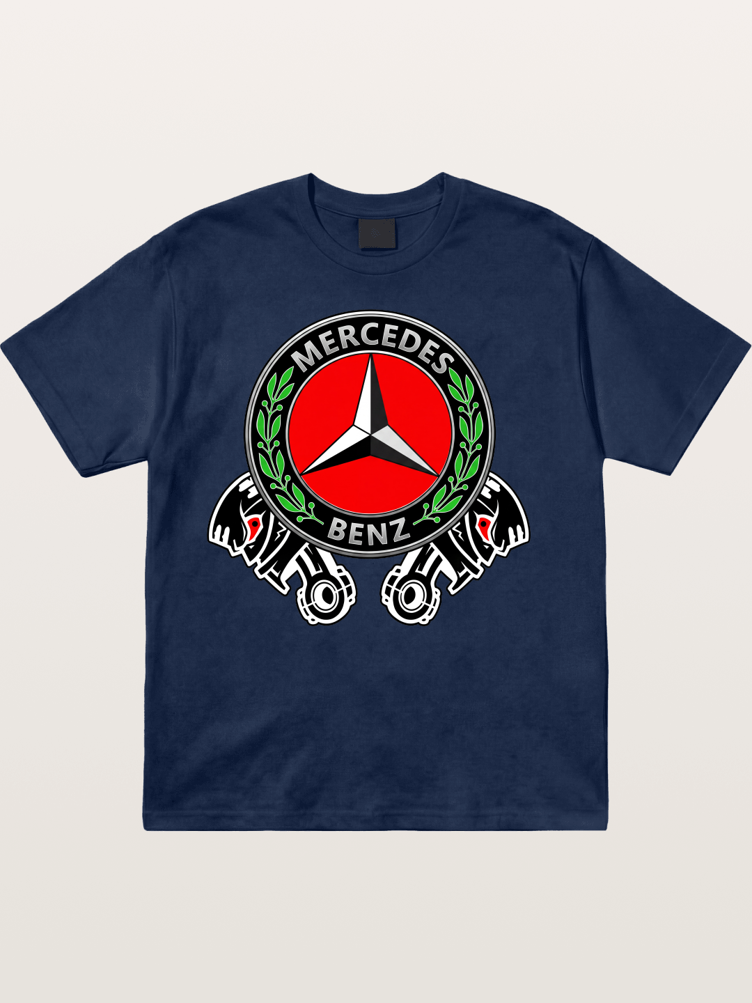 Mercedes-Benz Piston Logo Art Cotton T-shirt