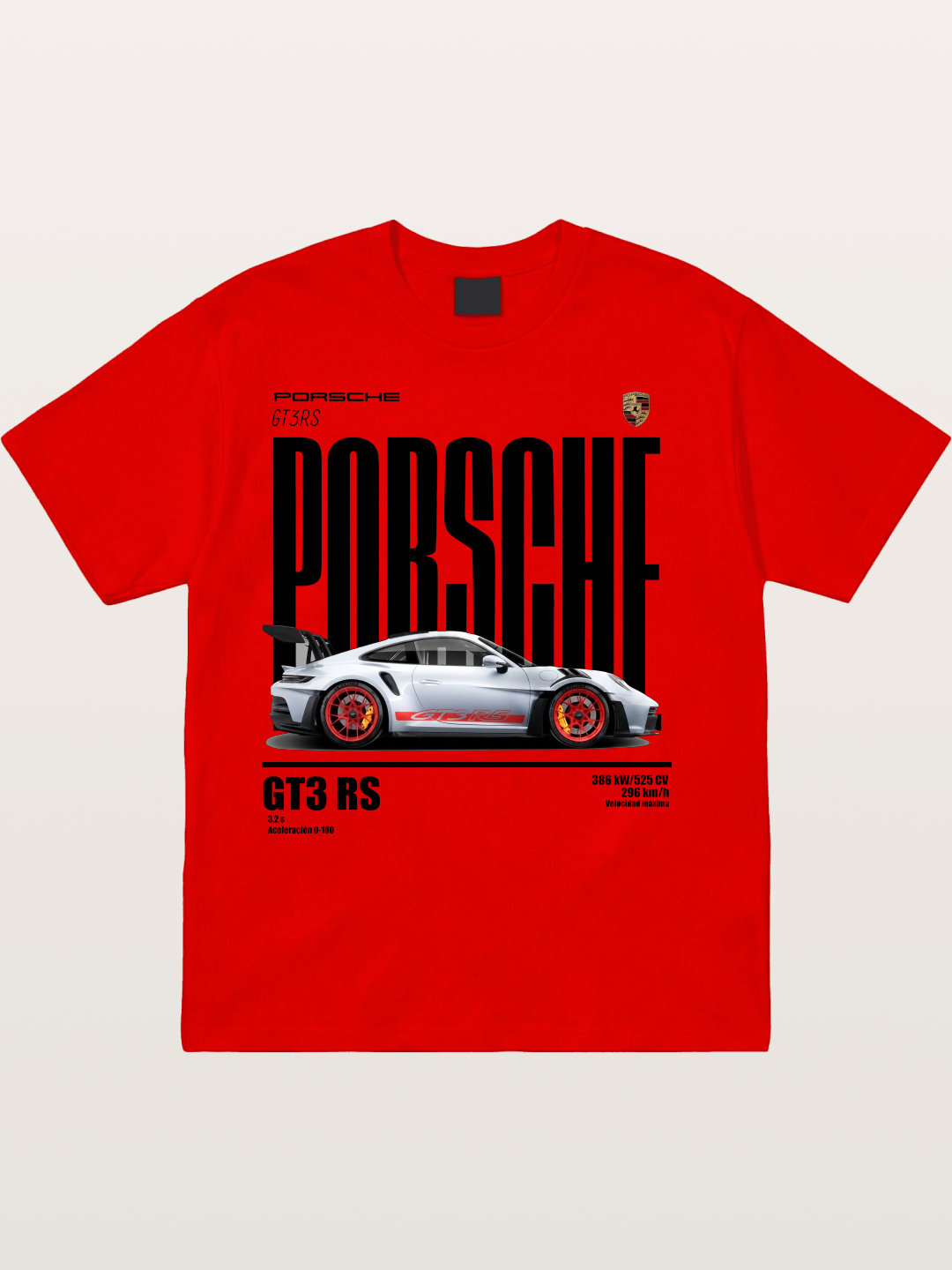 Porsche 911 GT3RS Widebody Sports Car Cotton T-shirt