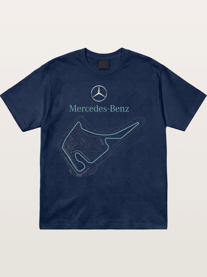 Mercedes Benz Circuit Track Graphic Cotton T-shirt