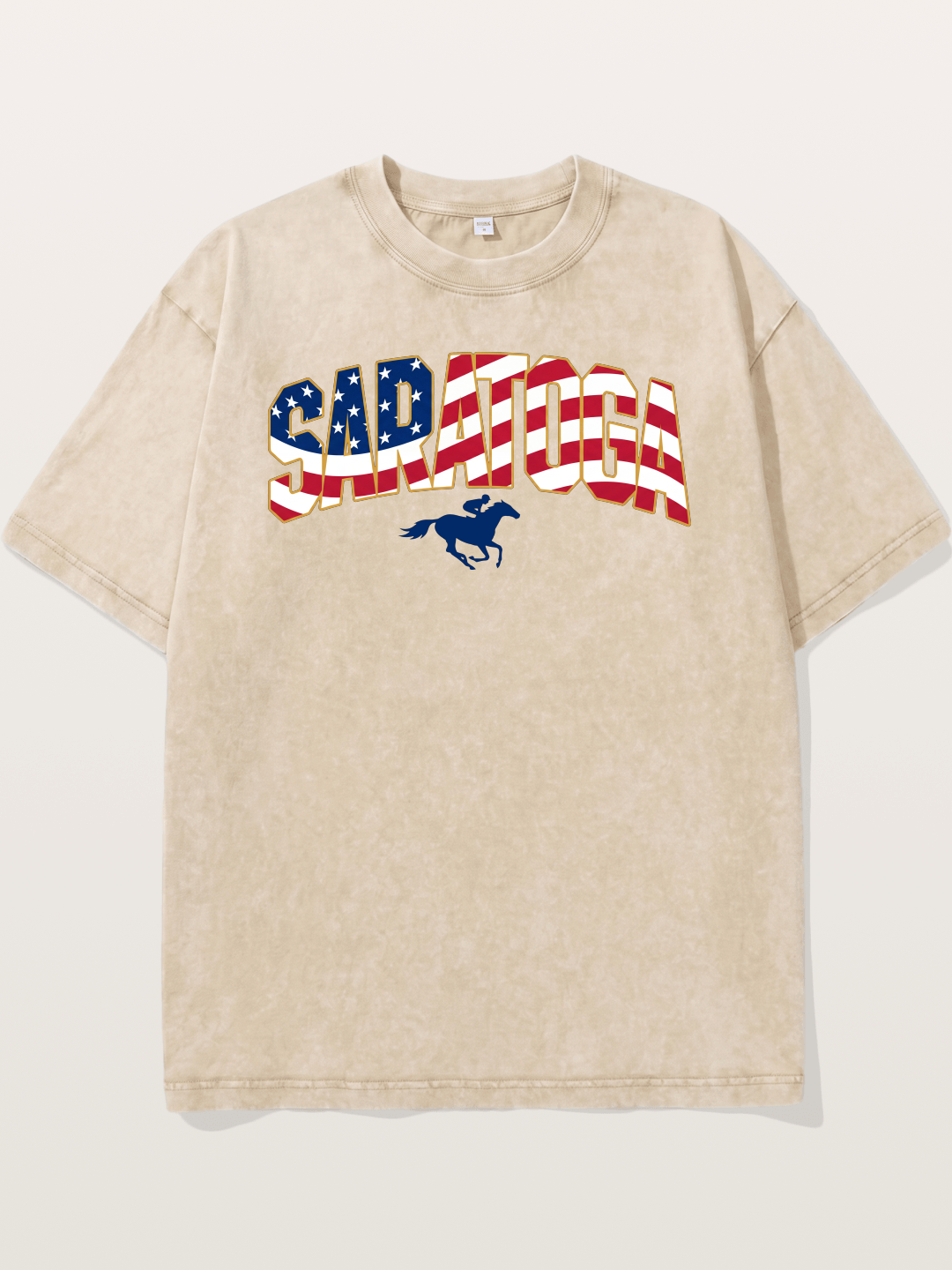 Saratoga Horse Racing American Colors Washed T-shirt