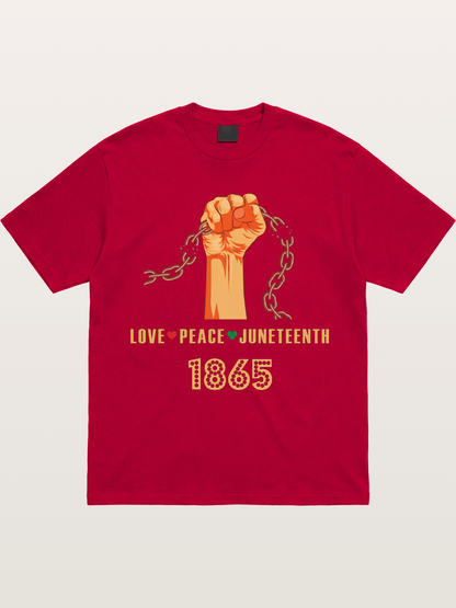 Juneteenth Love Peace Fist Gildan T-shirt