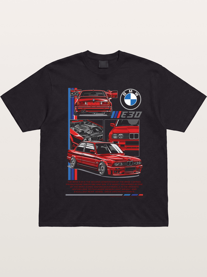 BMW E30 Multi Angle Collage Gildan T-shirt