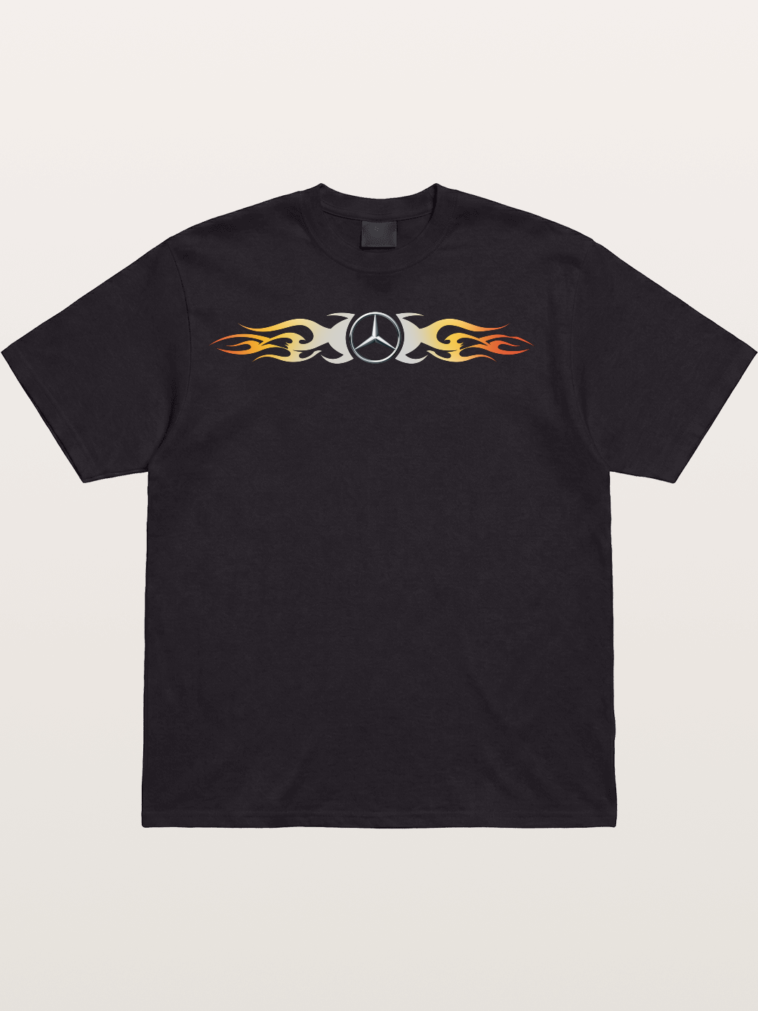 Mercedes Star Flame Stripe Cotton T-shirt