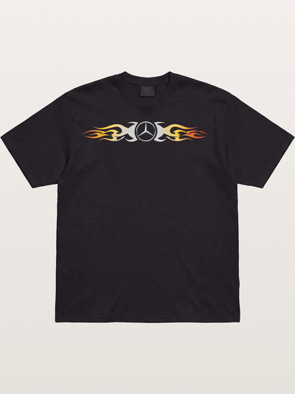 Mercedes Star Flame Stripe Cotton T-shirt