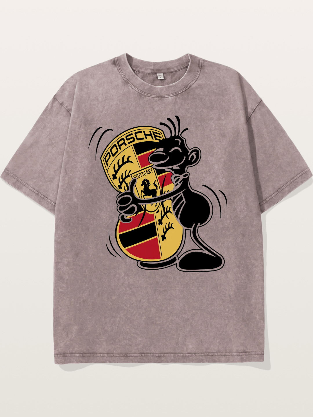 Character Hugging Porsche Crest Washed T-shirt