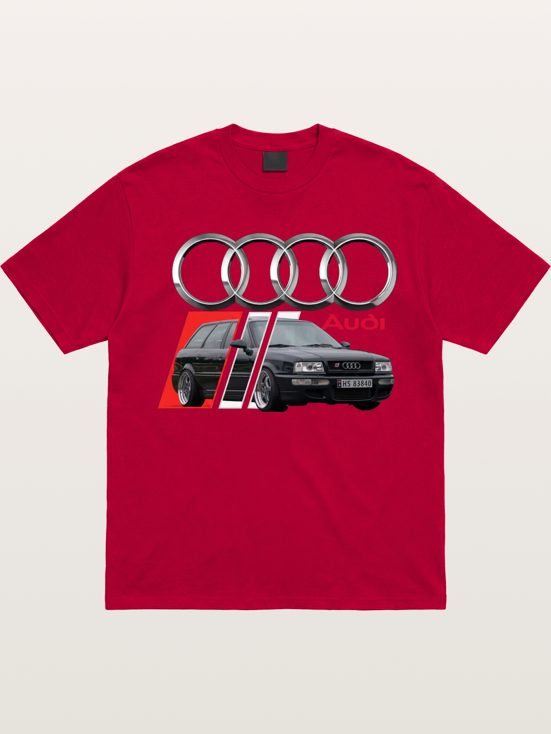 Audi Classic Car With Four Rings Gildan T-shirt