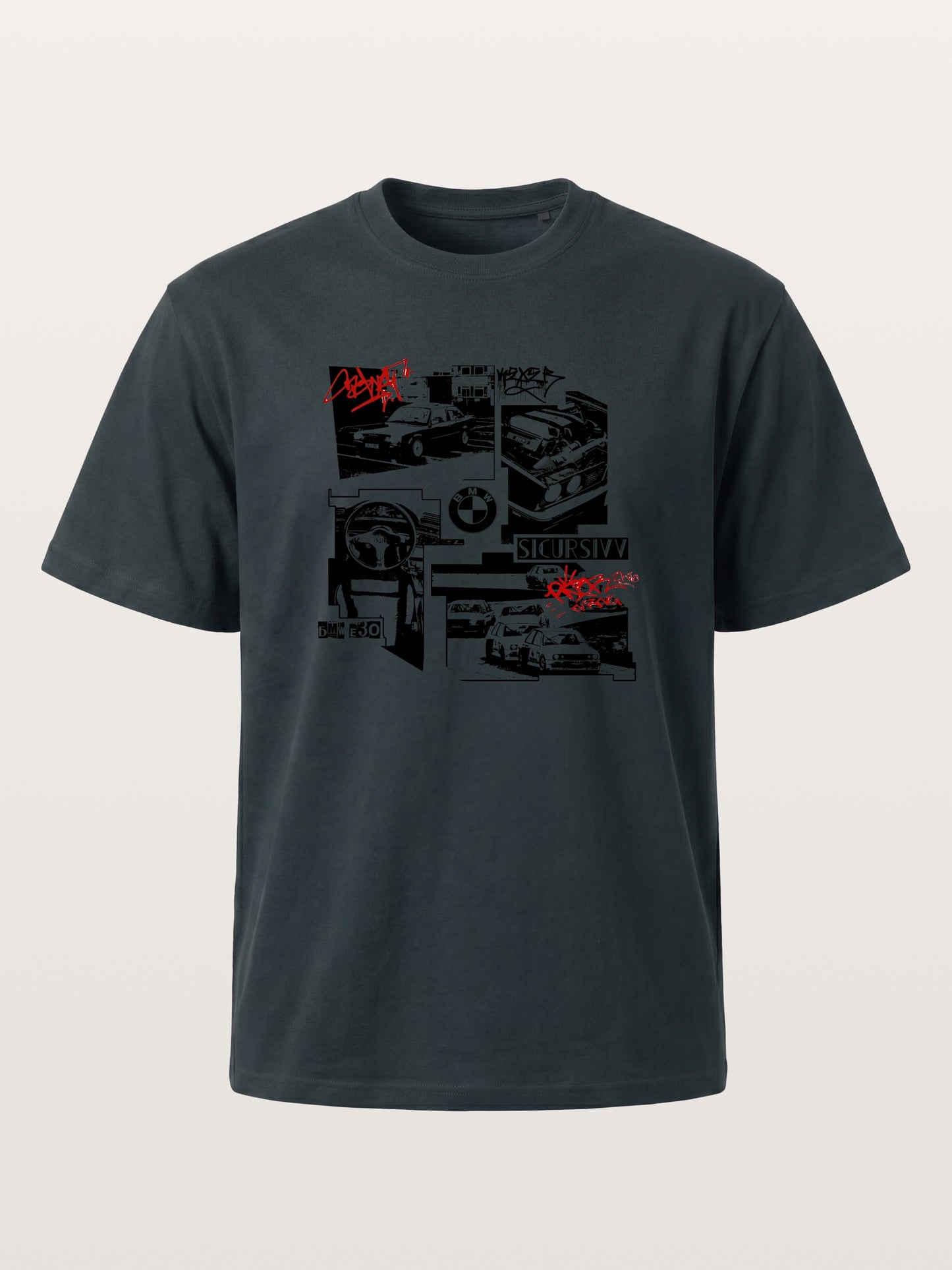 BMW E30 Collage Graffiti Art Gildan T-shirt