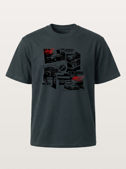 BMW E30 Collage Graffiti Art Gildan T-shirt