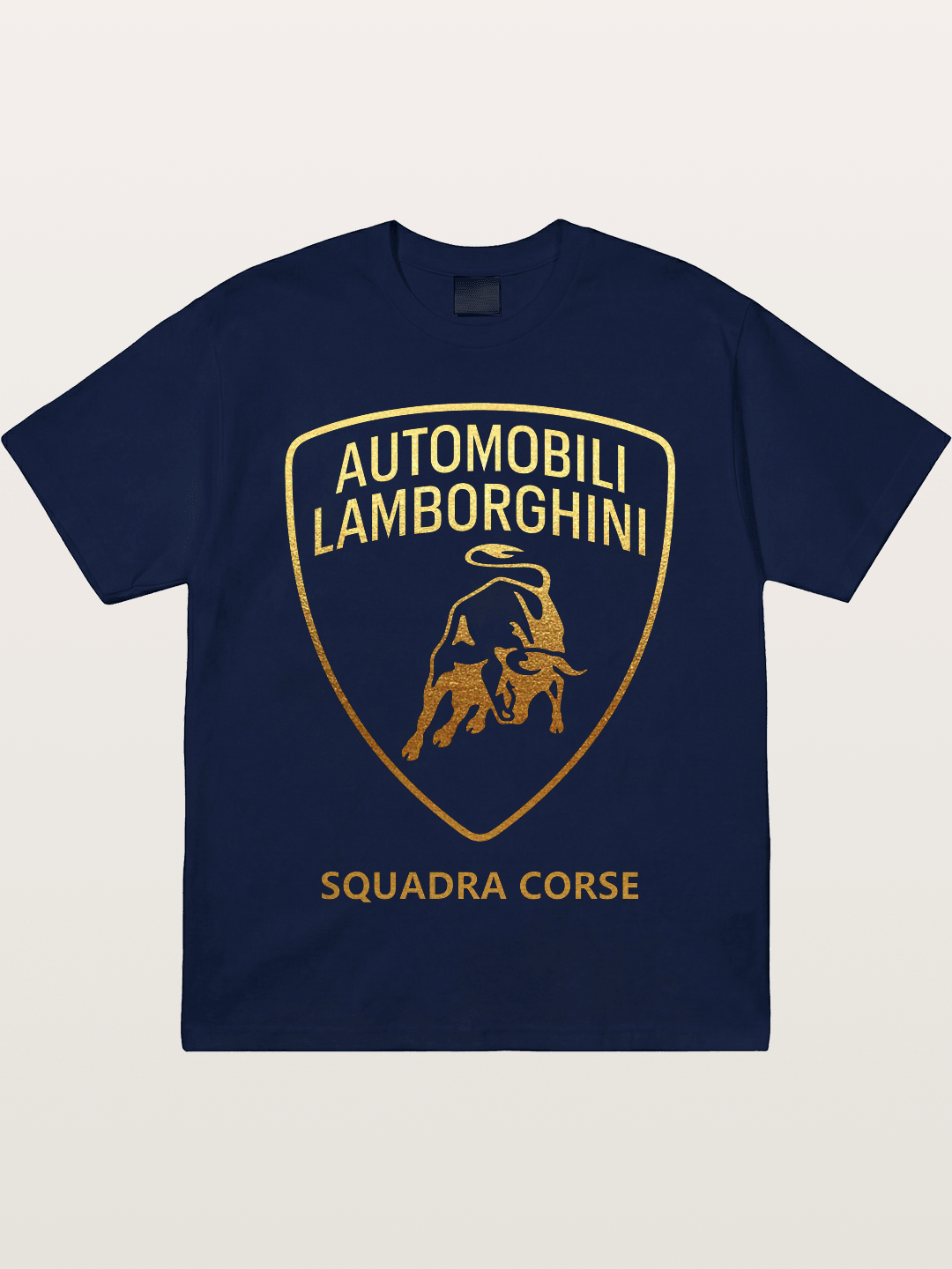 Lamborghini Squadra Corse Gold Shield Gildan T-shirt -----
