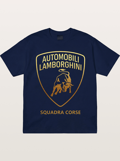 Lamborghini Squadra Corse Gold Shield Gildan T-shirt -----