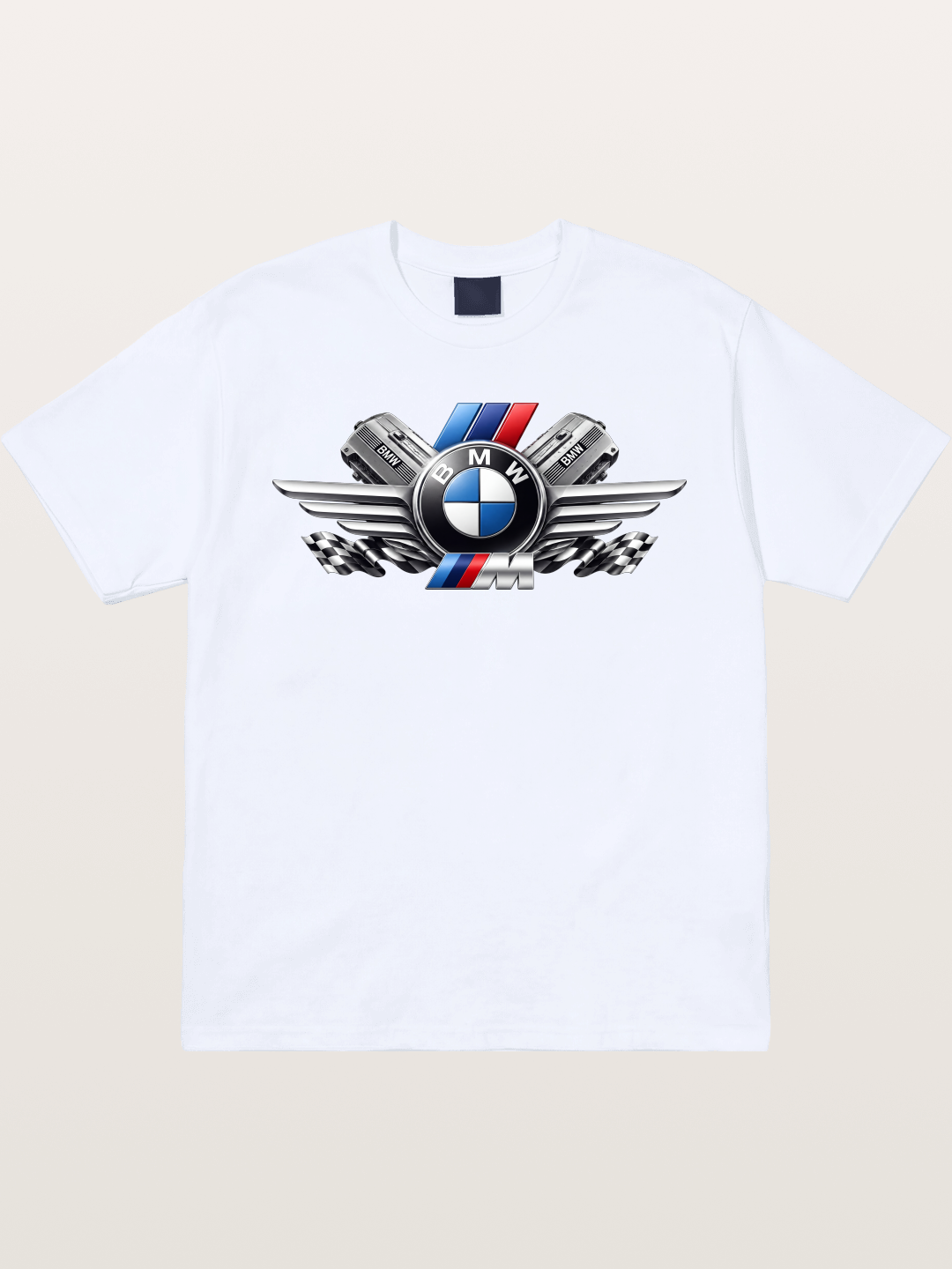 BMW Engine & Logo Wing Design Gildan T-shirt