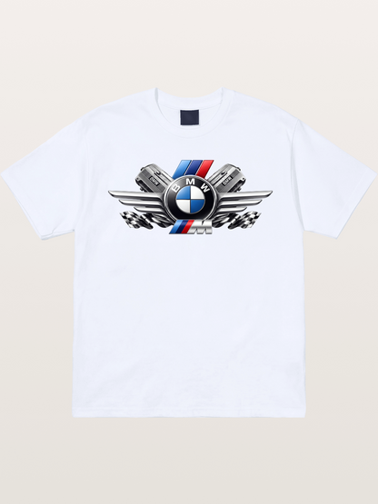 BMW Engine & Logo Wing Design Gildan T-shirt