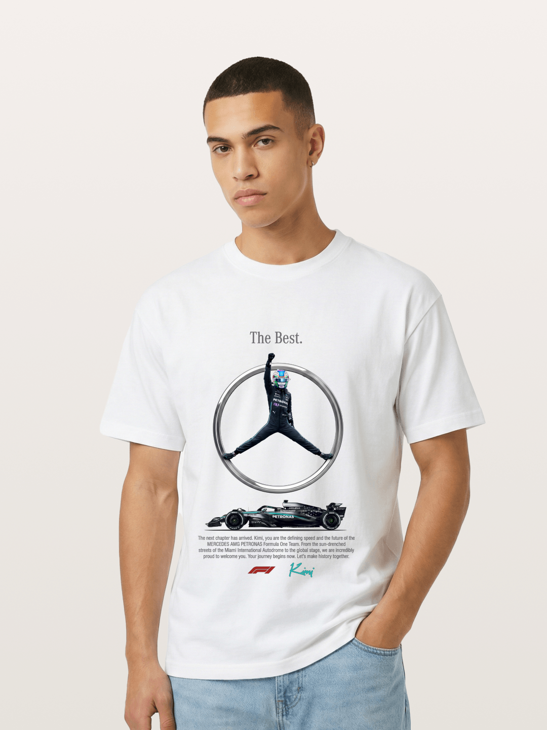 Kimi Mercedes Star Pose Gildan T-shirt