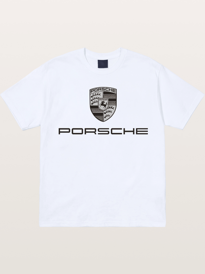 Monochrome Porsche Crest Gildan T-shirt