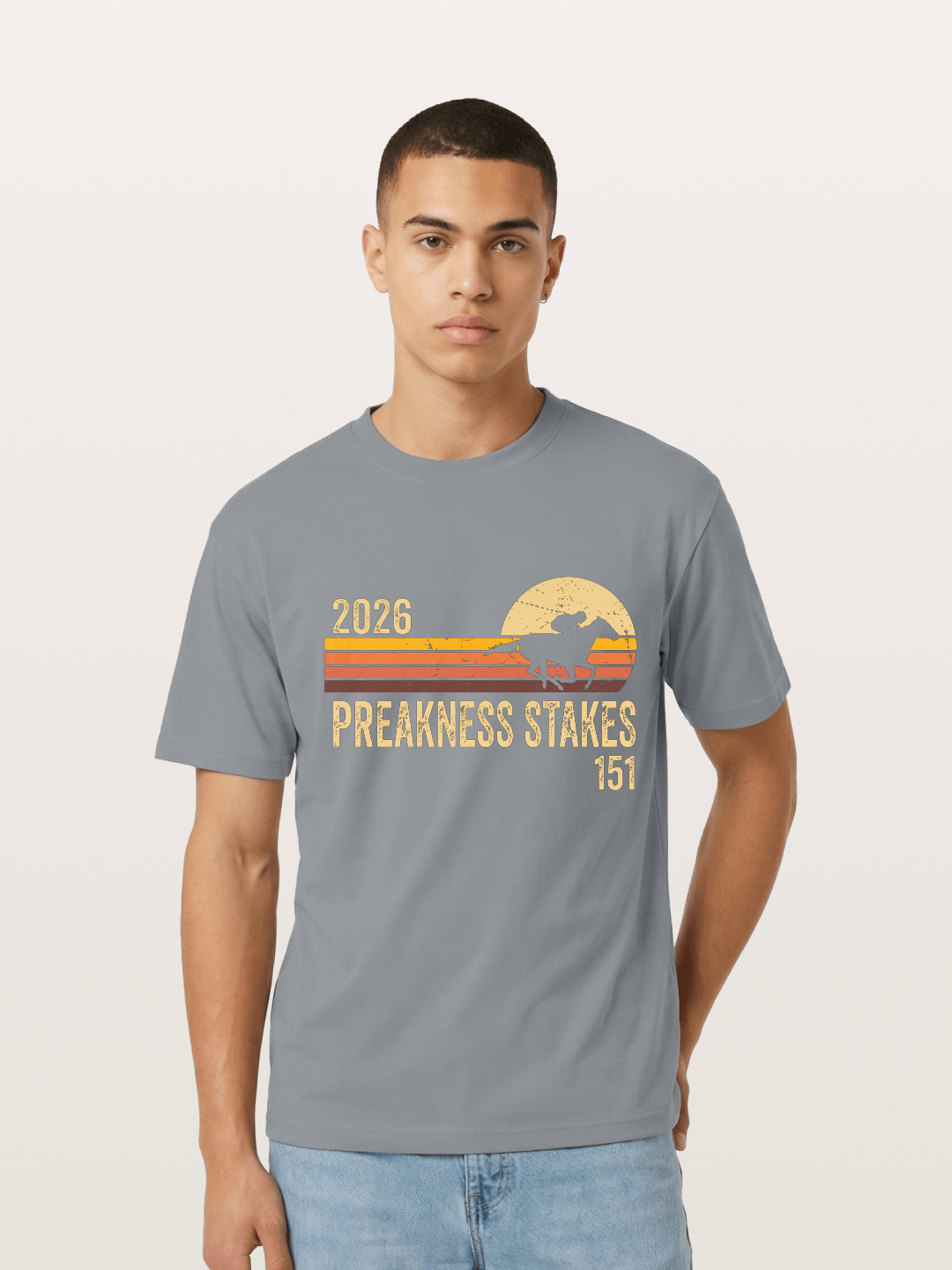 Retro Sunset Preakness Stakes 2026 Gildan T-shirt