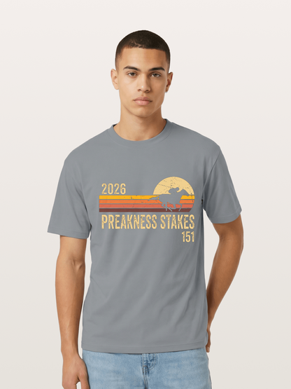 Retro Sunset Preakness Stakes 2026 Gildan T-shirt