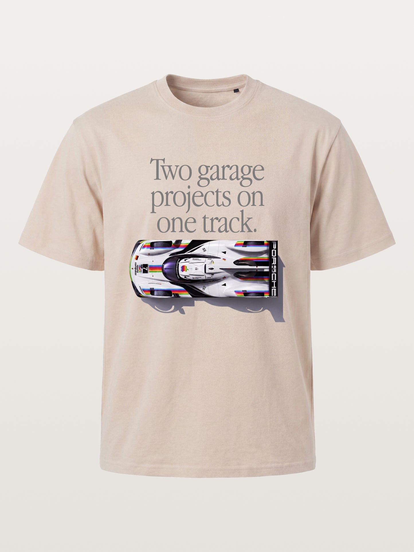 Le Mans Racer Two Garage Quote Cotton T-shirt