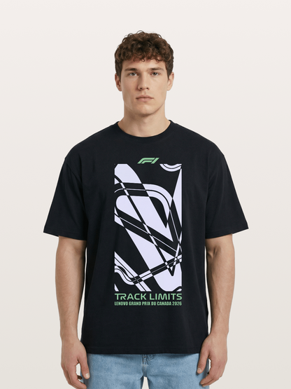 F1 Canada Track Line Art Cotton T-shirt