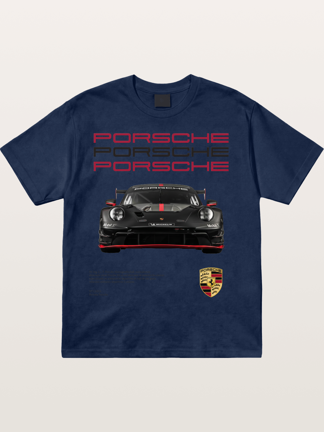 911 Race Car Bold Typography Cotton T-shirt