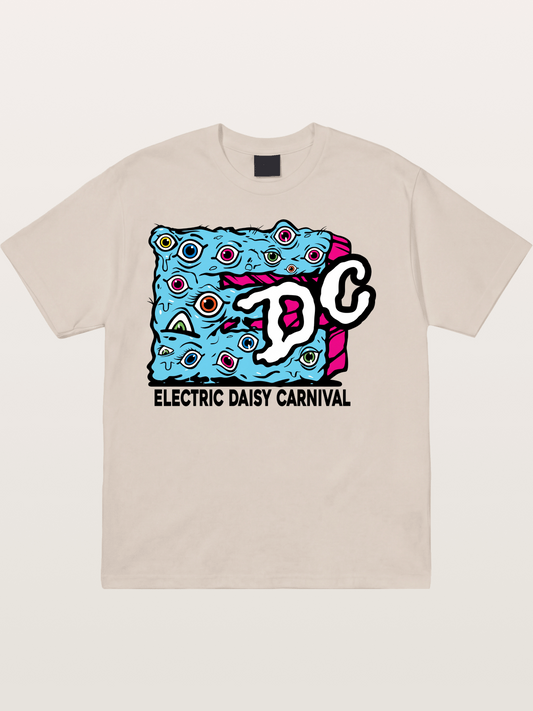 EDC Trippy Eye Daisy Print Cotton T-shirt