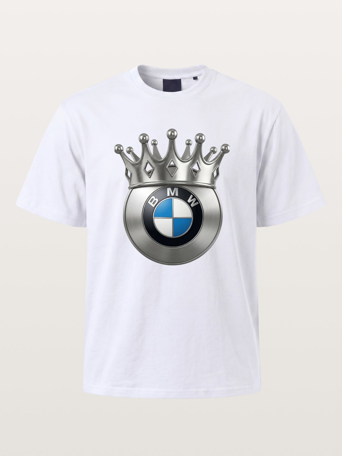 Crowned BMW Logo Metal Art Gildan T-shirt