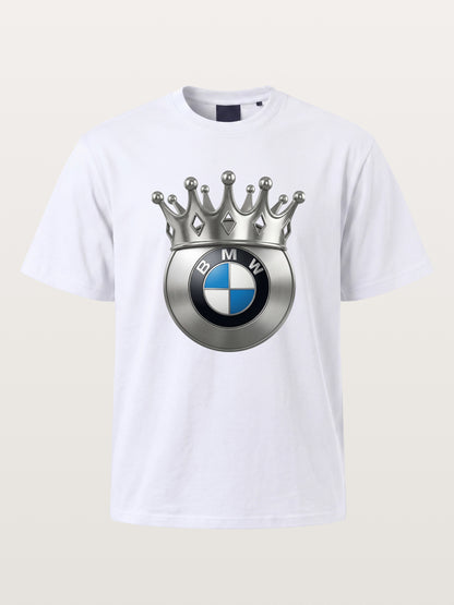 Crowned BMW Logo Metal Art Gildan T-shirt