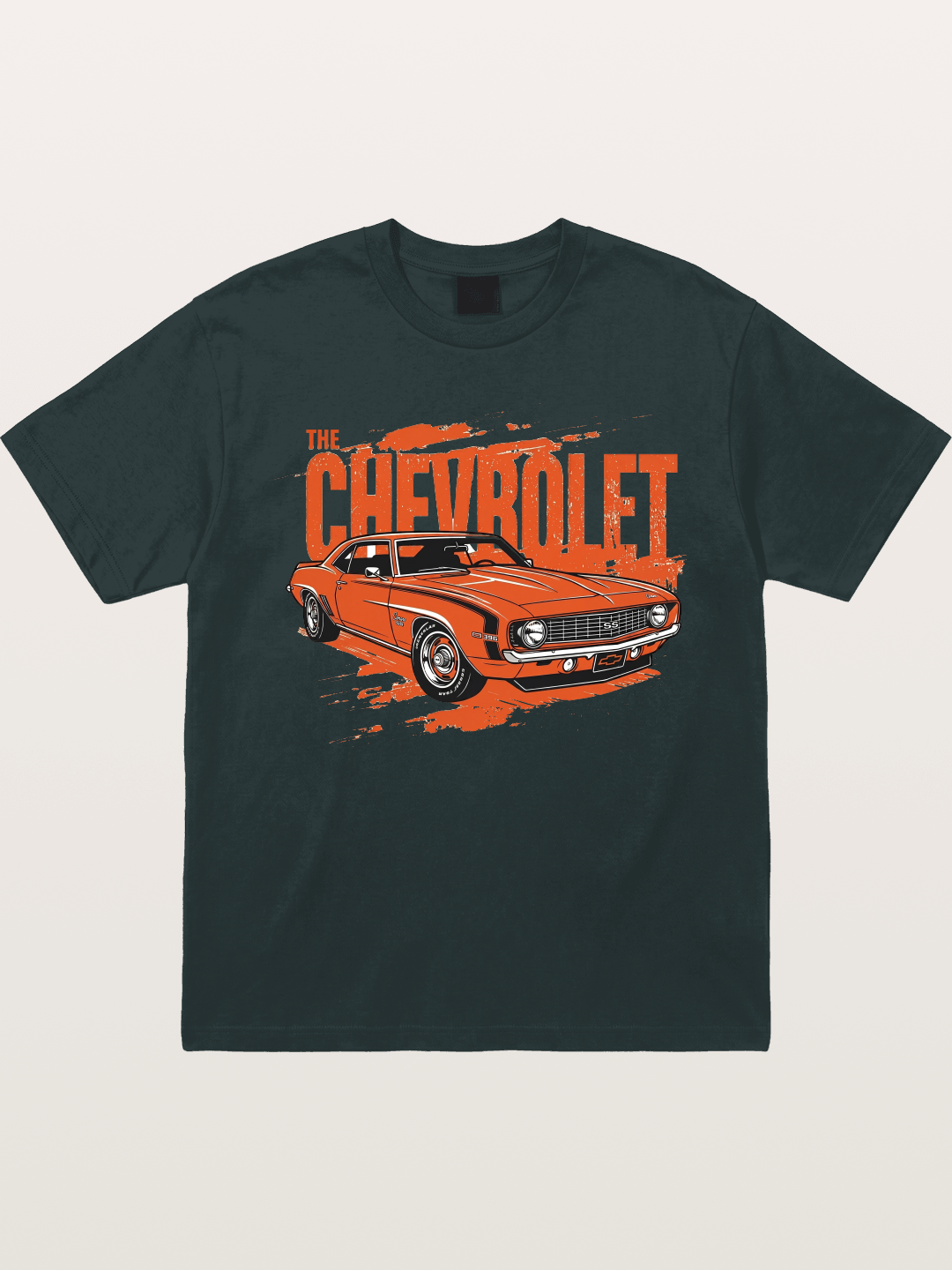 Orange Classic American Car Gildan T-shirt